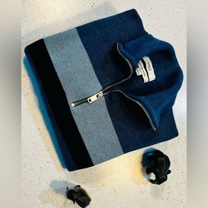 Marks & Spencer Blue Zip-Up Sweater
